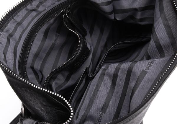 Jean Paul GAULTIER Lamb Leather Ring Harness Backpack Black
