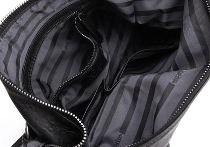 Jean Paul GAULTIER Lamb Leather Ring Harness Backpack Black