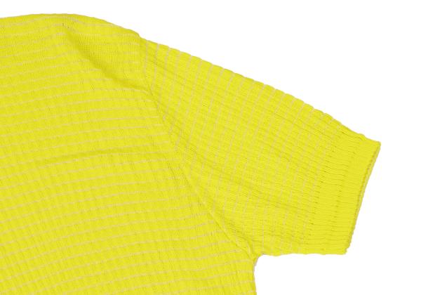GIANNI VERSACE Short Sleeve Knit Sweater Yellow Size 40
