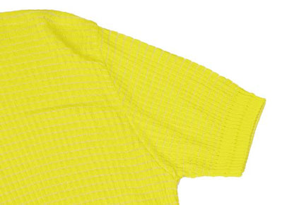 GIANNI VERSACE Short Sleeve Knit Sweater Yellow Size 40