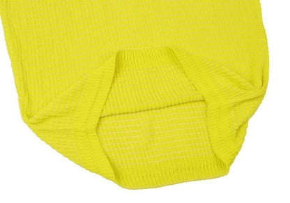 GIANNI VERSACE Short Sleeve Knit Sweater Yellow Size 40