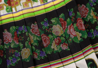 GIANNI VERSACE Flower Print Pleated Skirt Multi Size 42