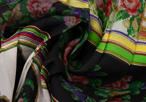 GIANNI VERSACE Flower Print Pleated Skirt Multi Size 42