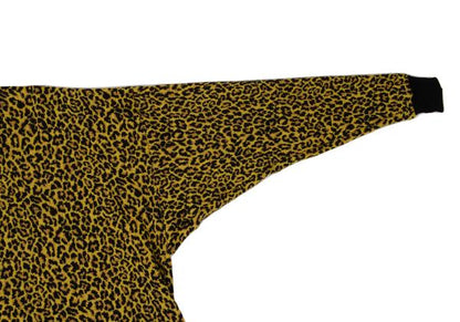 GIANNI VERSACE Leopard Jacquard Knit Polo Multi Size 44