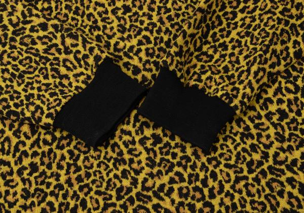 GIANNI VERSACE Leopard Jacquard Knit Polo Multi Size 44