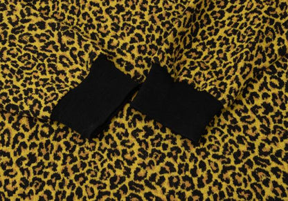 GIANNI VERSACE Leopard Jacquard Knit Polo Multi Size 44