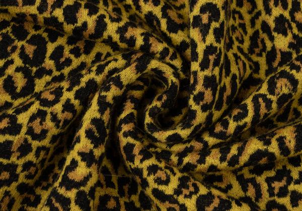 GIANNI VERSACE Leopard Jacquard Knit Polo Multi Size 44
