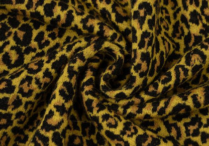 GIANNI VERSACE Leopard Jacquard Knit Polo Multi Size 44