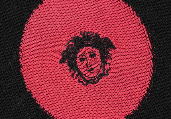 GIANNI VERSACE Bicolor Medusa Embroidered Sweater Size 46