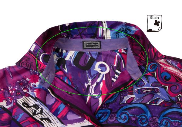 GIANNI VERSACE Silk All-Over Print Short Shirt Multi Size M