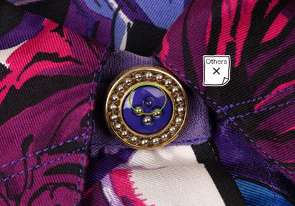 GIANNI VERSACE Silk All-Over Print Short Shirt Multi Size M