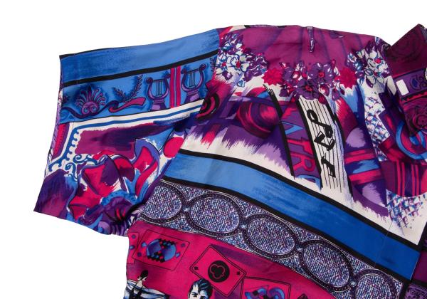 GIANNI VERSACE Silk All-Over Print Short Shirt Multi Size M