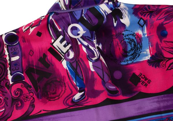 GIANNI VERSACE Silk All-Over Print Short Shirt Multi Size M