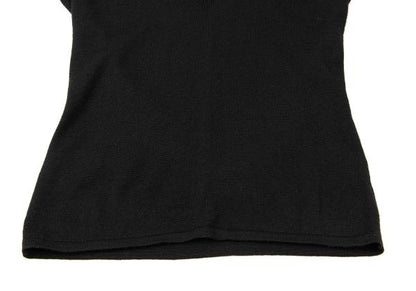 GIANNI VERSACE Bijou V-Neck Wool Sweater Black Size 44