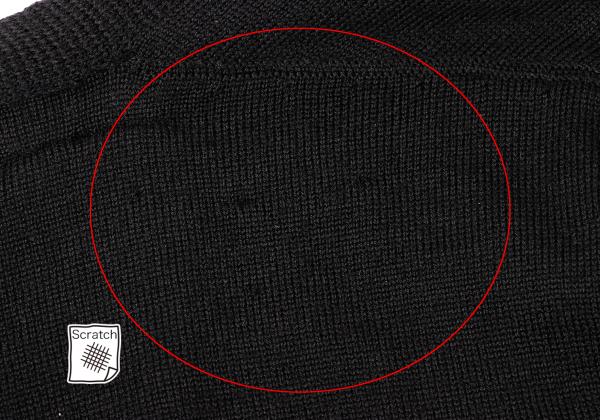 GIANNI VERSACE Bijou V-Neck Wool Sweater Black Size 44