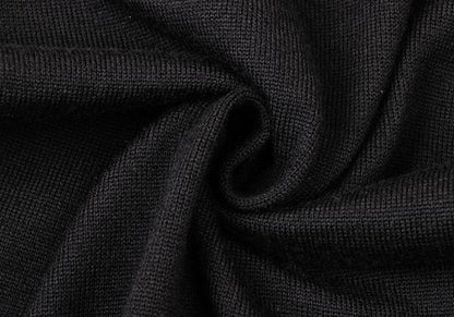 GIANNI VERSACE Bijou V-Neck Wool Sweater Black Size 44