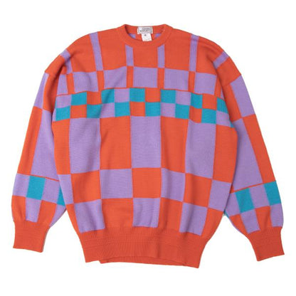 GIANNI VERSACE Block Pattern Sweater Multi-Color Size 3