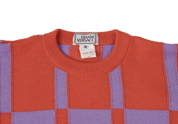 GIANNI VERSACE Block Pattern Sweater Multi-Color Size 3