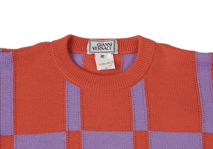 GIANNI VERSACE Block Pattern Sweater Multi-Color Size 3