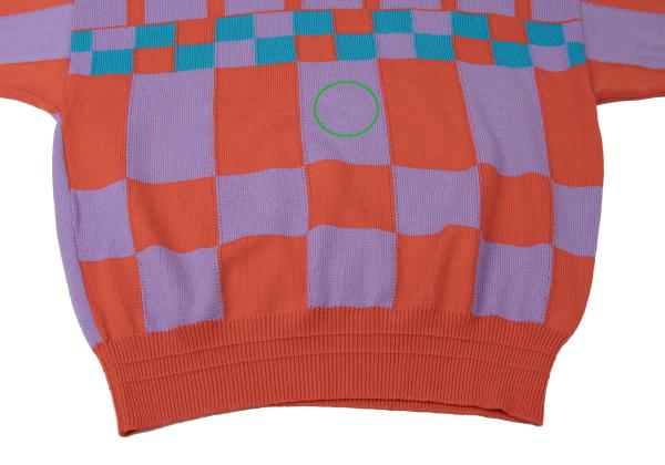 GIANNI VERSACE Block Pattern Sweater Multi-Color Size 3