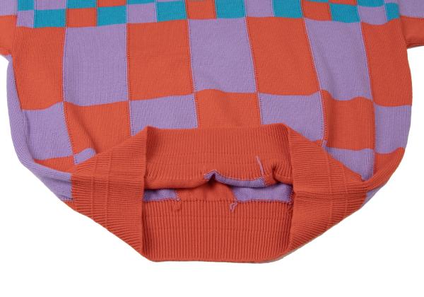 GIANNI VERSACE Block Pattern Sweater Multi-Color Size 3
