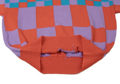 GIANNI VERSACE Block Pattern Sweater Multi-Color Size 3