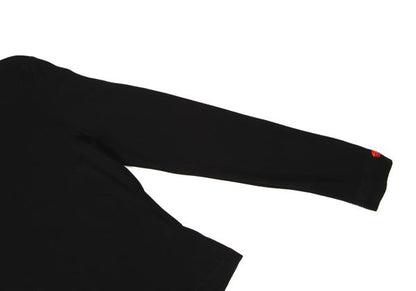 GIANNI VERSACE Black Rayon Embroidered Mock Neck Top Size 40