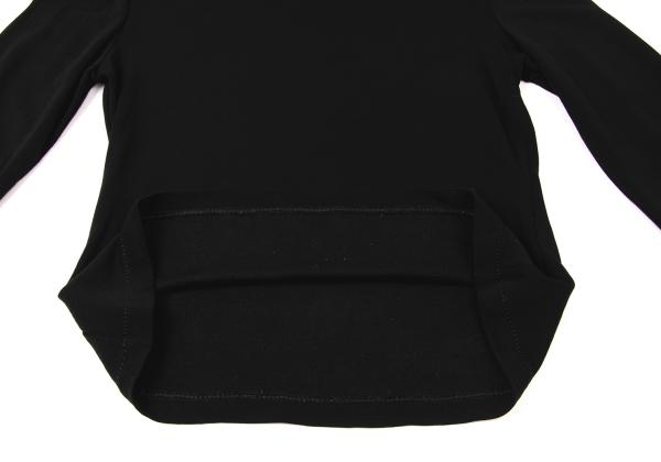 GIANNI VERSACE Black Rayon Embroidered Mock Neck Top Size 40