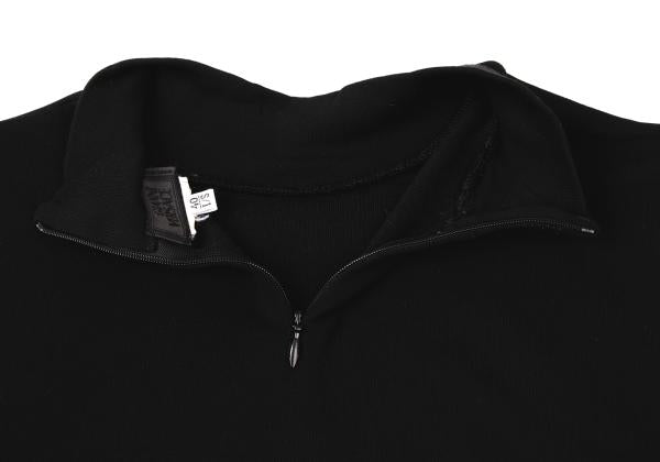 GIANNI VERSACE Black Rayon Embroidered Mock Neck Top Size 40