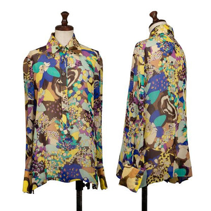 GIANNI VERSACE Silk All-Over Print Shirt Multi Size 40