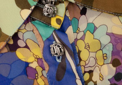 GIANNI VERSACE Silk All-Over Print Shirt Multi Size 40