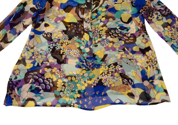 GIANNI VERSACE Silk All-Over Print Shirt Multi Size 40