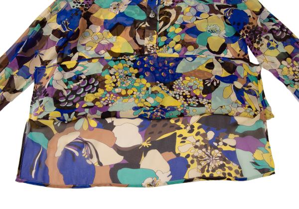 GIANNI VERSACE Silk All-Over Print Shirt Multi Size 40