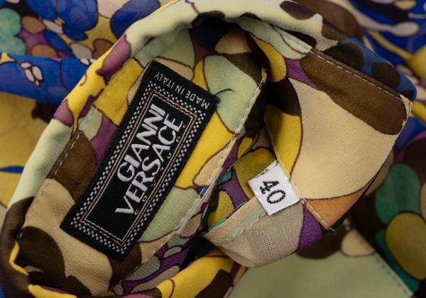 GIANNI VERSACE Silk All-Over Print Shirt Multi Size 40
