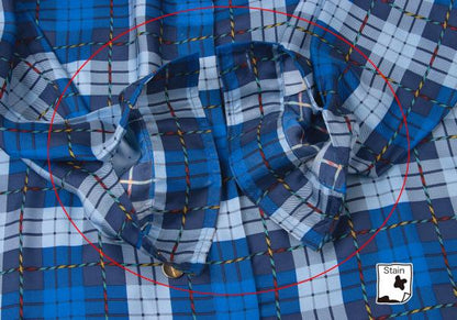 VERSACE SPORT Silk Check Button-Up Shirt Blue Size 40