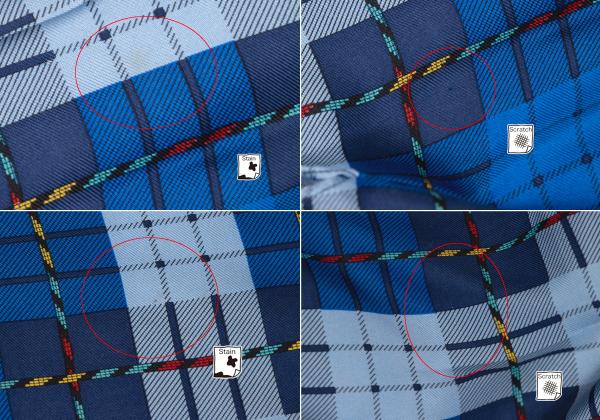 VERSACE SPORT Silk Check Button-Up Shirt Blue Size 40