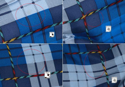 VERSACE SPORT Silk Check Button-Up Shirt Blue Size 40