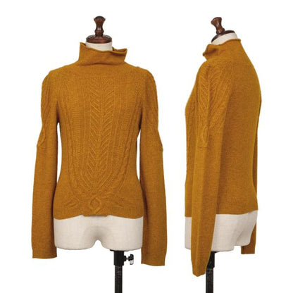 ETRO Cashmere Wool High Neck Sweater Camel Size 40