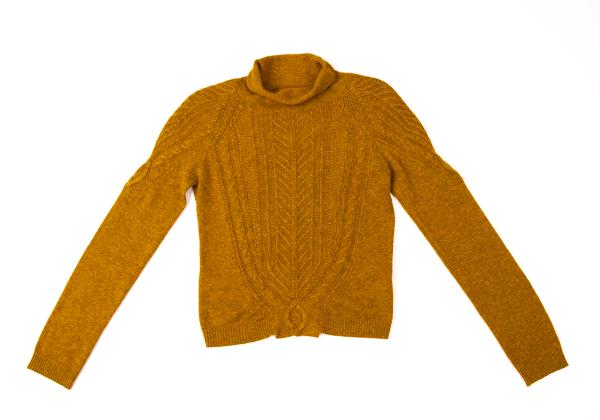 ETRO Cashmere Wool High Neck Sweater Camel Size 40
