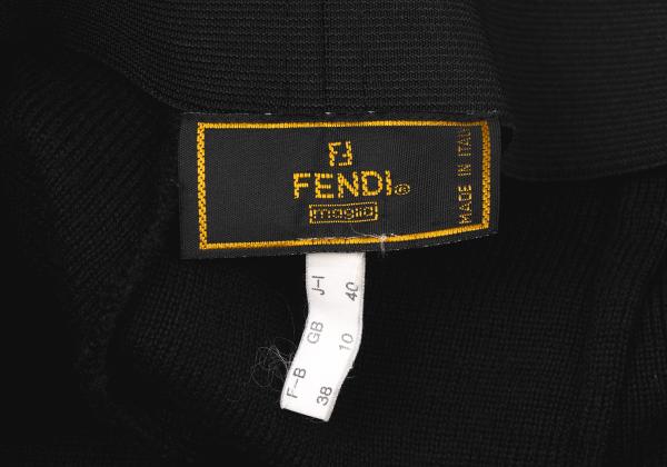 FENDI Knit Wide Pants Black Size 40