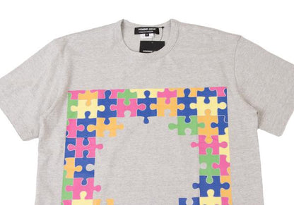COMME des GARCONS HOMME DEUX 24SS Gray Print T-Shirt Size M