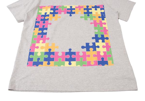 COMME des GARCONS HOMME DEUX 24SS Gray Print T-Shirt Size M