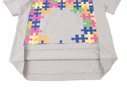 COMME des GARCONS HOMME DEUX 24SS Gray Print T-Shirt Size M