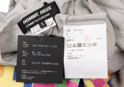 COMME des GARCONS HOMME DEUX 24SS Gray Print T-Shirt Size M