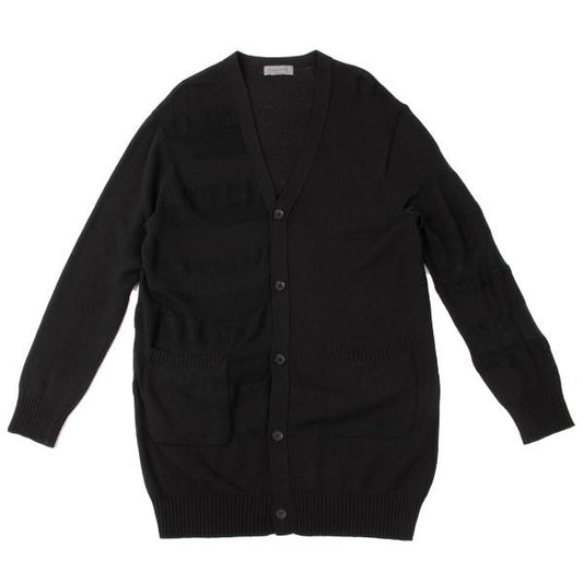 Yohji Yamamoto POUR HOMME 24SS Border Cardigan Black Size 3
