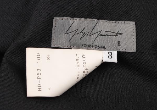 Yohji Yamamoto POUR HOMME 21SS Wool Pants Black Size 3