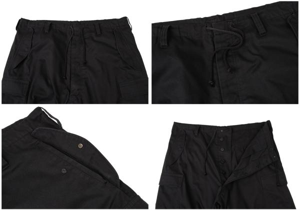 Y's for men 23AW Poly-Cotton Twill Cargo Pants Black Size 4