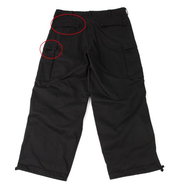 Y's for men 23AW Poly-Cotton Twill Cargo Pants Black Size 4