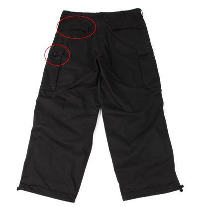 Y's for men 23AW Poly-Cotton Twill Cargo Pants Black Size 4