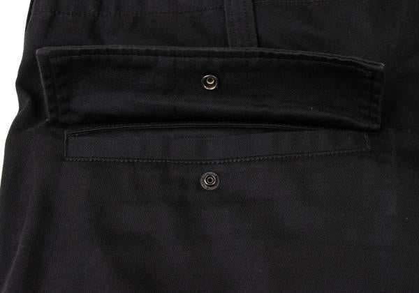 Y's for men 23AW Poly-Cotton Twill Cargo Pants Black Size 4
